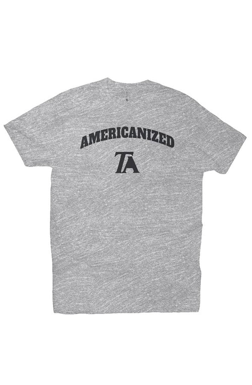 The Americanized Collegiate TA Heather Tee